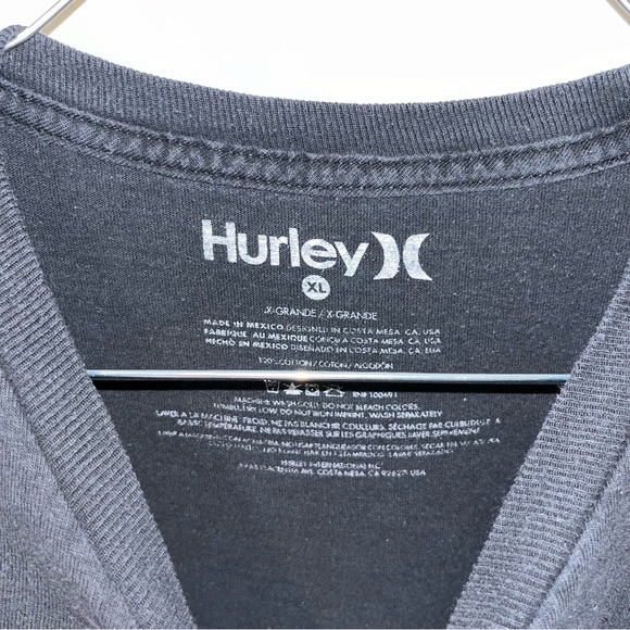 Hurley Men's size XLarge graphic T-Shirt Est. 1999 Logo Short Sleeve Black - Picture 3 of 4
